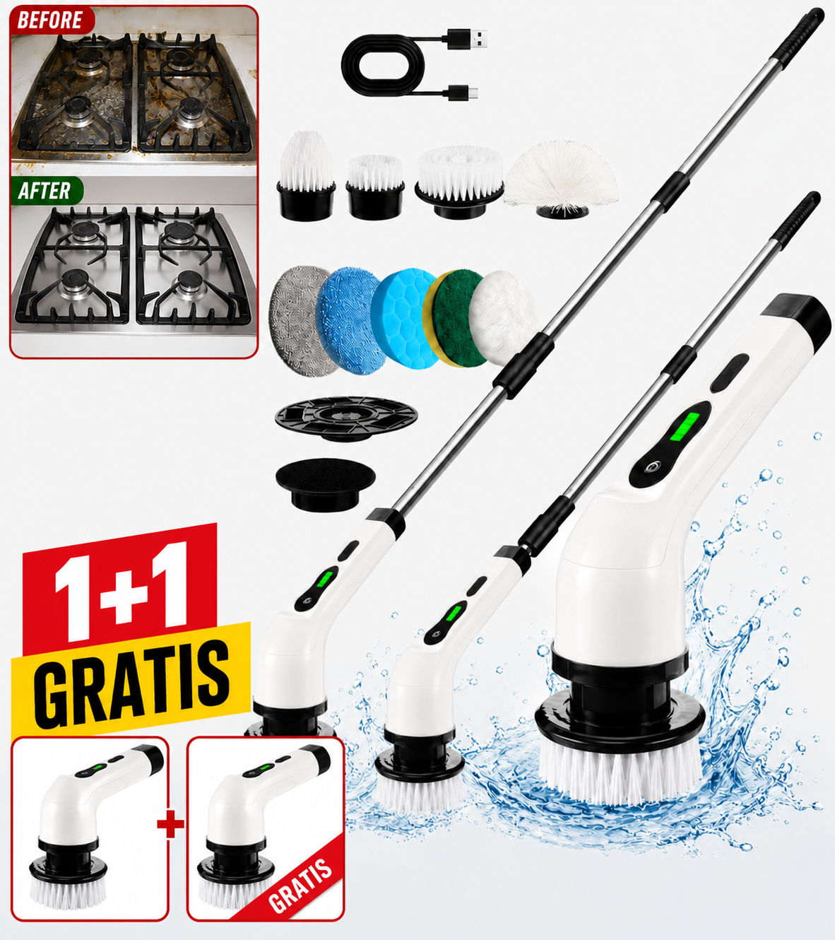 Peria de Curatare 9 in 1 - ScrubiX 1+1 GRATIS